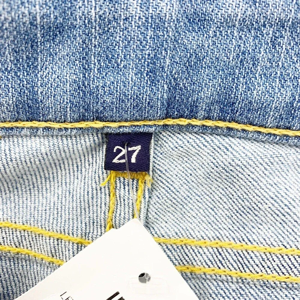 Carmar Farah Flare Jeans Size 27 Medium Wash Mid Rise Button Fly Stretch Blue